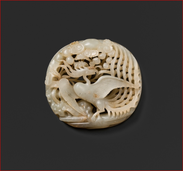 Lot2012 A RETICULATED WHITE JADE ‘PHOENIX’ PLAQUE LATE SONG TO YUAN DYNASTY(송나라 후기 – 원나라)