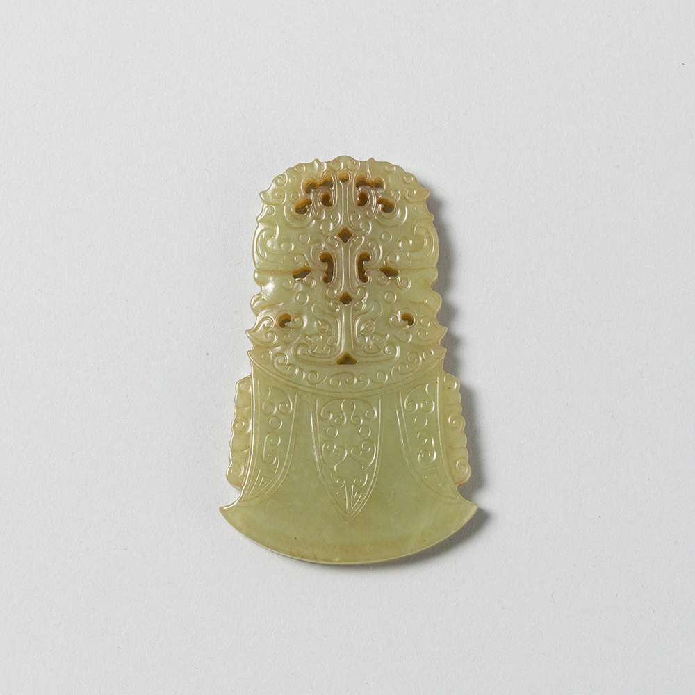 Lot2020 Yellow Jade Dragon Pattern Brand  Qing Dynasty (1616-1912)