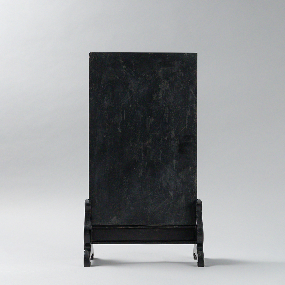 Lot3013 A Rare Stone carving with poem Table Screen Qing Dynasty,Chen Xizu(진희조陳希祖)서명 (1616-1912)