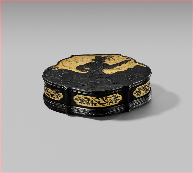 Lot3015 A ‘EUROPEAN SUBJECT’ SNUFF BOX, IMPERIAL TRIBUTE, CANTON, 18TH CENTURY