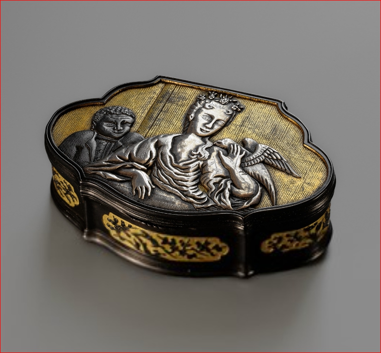 Lot3015 A ‘EUROPEAN SUBJECT’ SNUFF BOX, IMPERIAL TRIBUTE, CANTON, 18TH CENTURY